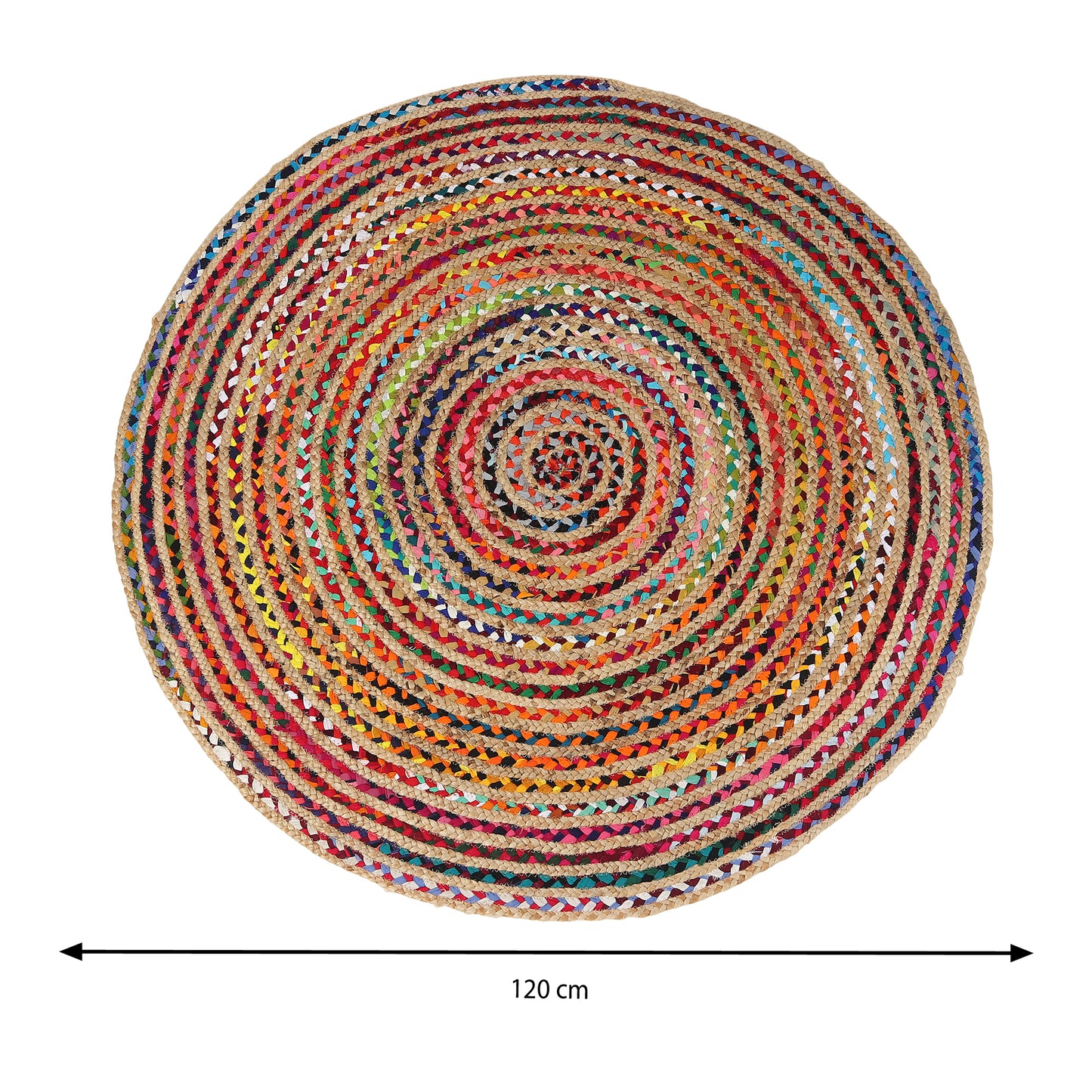 Chromatic Carousel Rug, 4ft - Festive Swirl