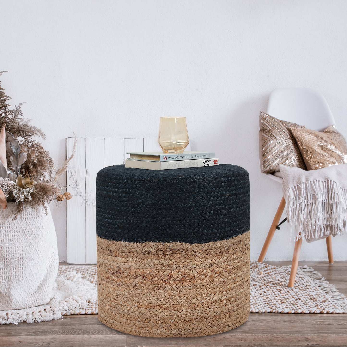 Twilight Tower Pouf, 16”x16”