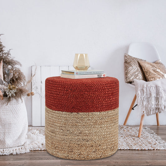 Ruby Radiance Pouf , 16”x16”