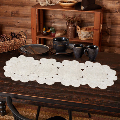 Celestial Lace Table Runner, 37"x14" - Cloud Serenade