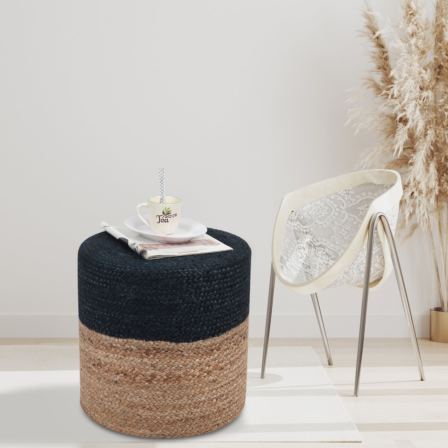 Twilight Tower Pouf, 16”x16”