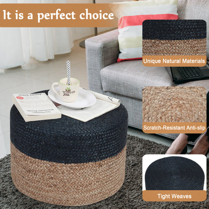 Celestial Charcoal Pouf , 13"x19"