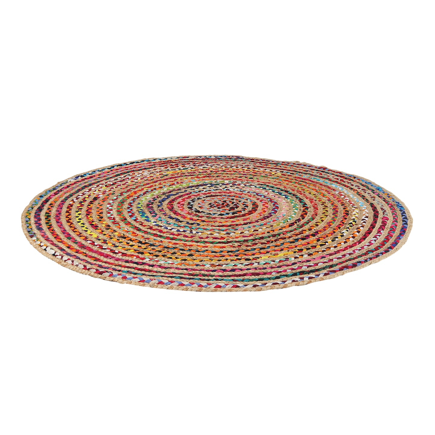 Chromatic Carousel Rug, 4ft - Festive Swirl