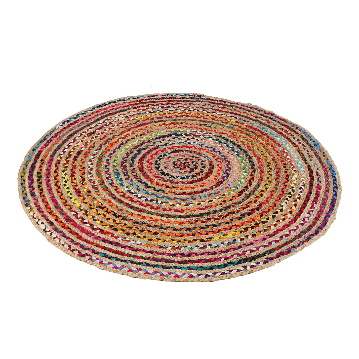 Chromatic Carousel Rug, 4ft - Festive Swirl