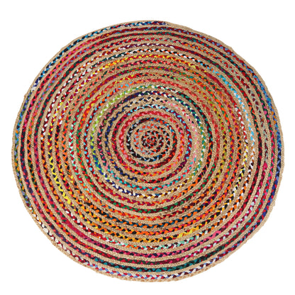 Chromatic Carousel Rug, 4ft - Festive Swirl