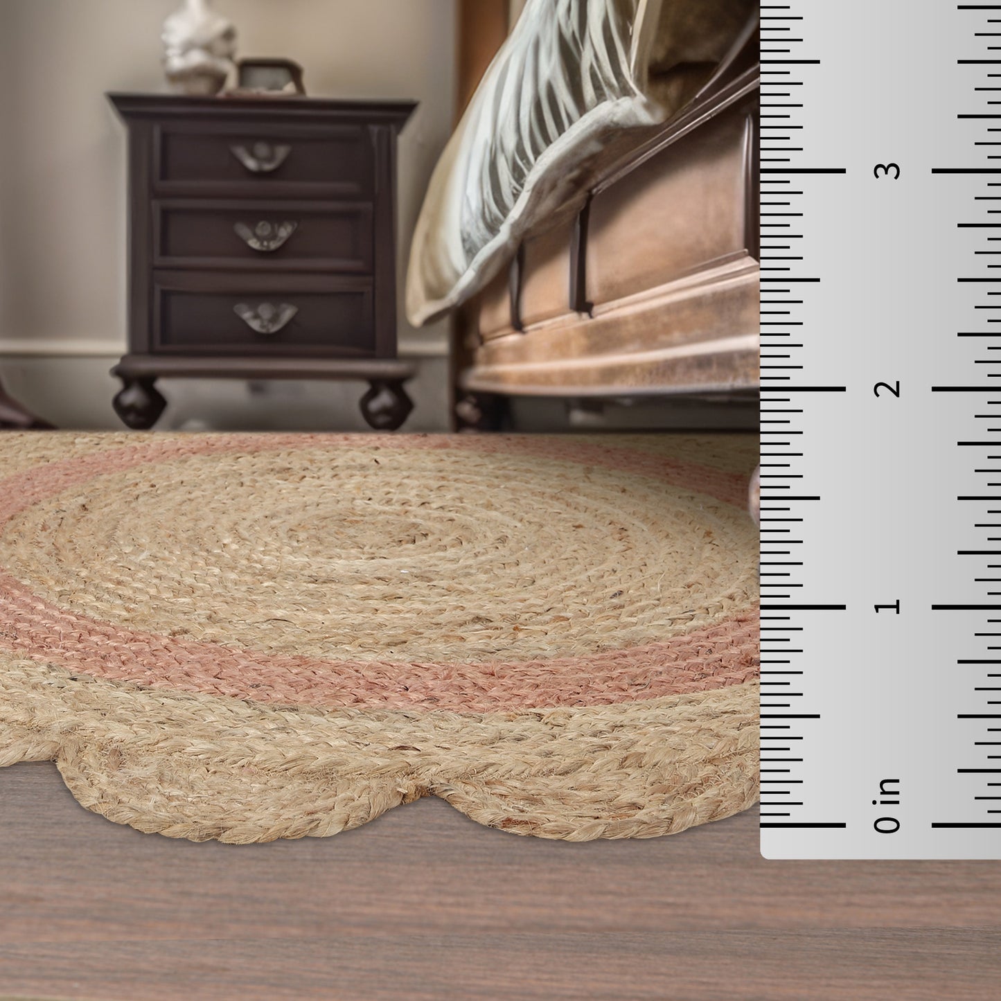 Rosette Reverie Rug, 3ft - Duo Hue Flourish