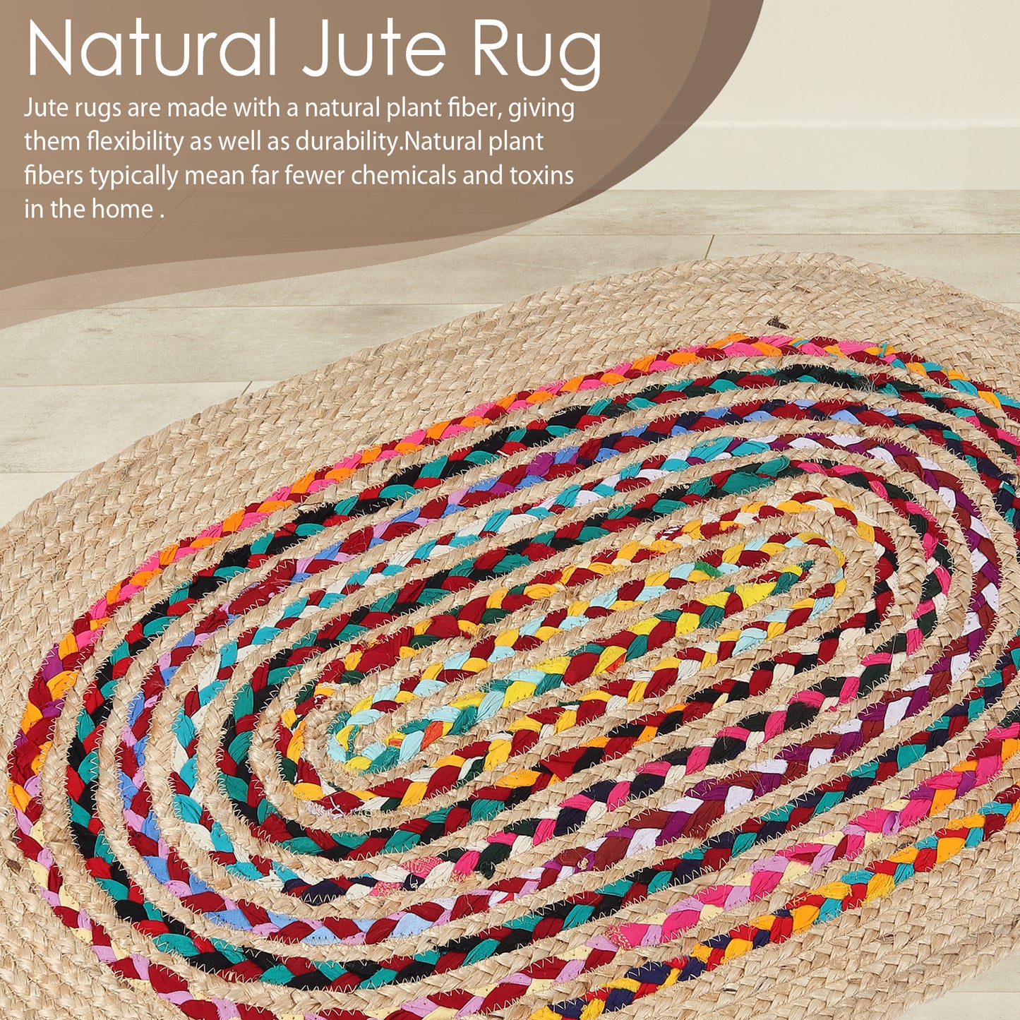 Spectrum Swathe Rug, 3ft x 2ft - Braid of Brights